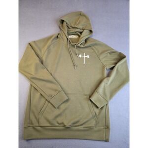 Holstrength Gym‎ & Jeaus Olive Green Performance Fit Hoodie Mens Size M